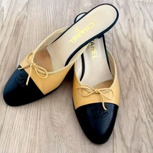 Beige Chanel Mules